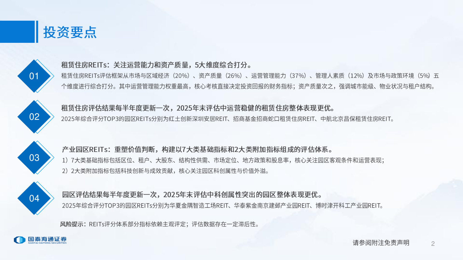 租赁住房与产业园区REITs2025年报综述：关注运营能力，聚焦科创属性.pdf 第2页
