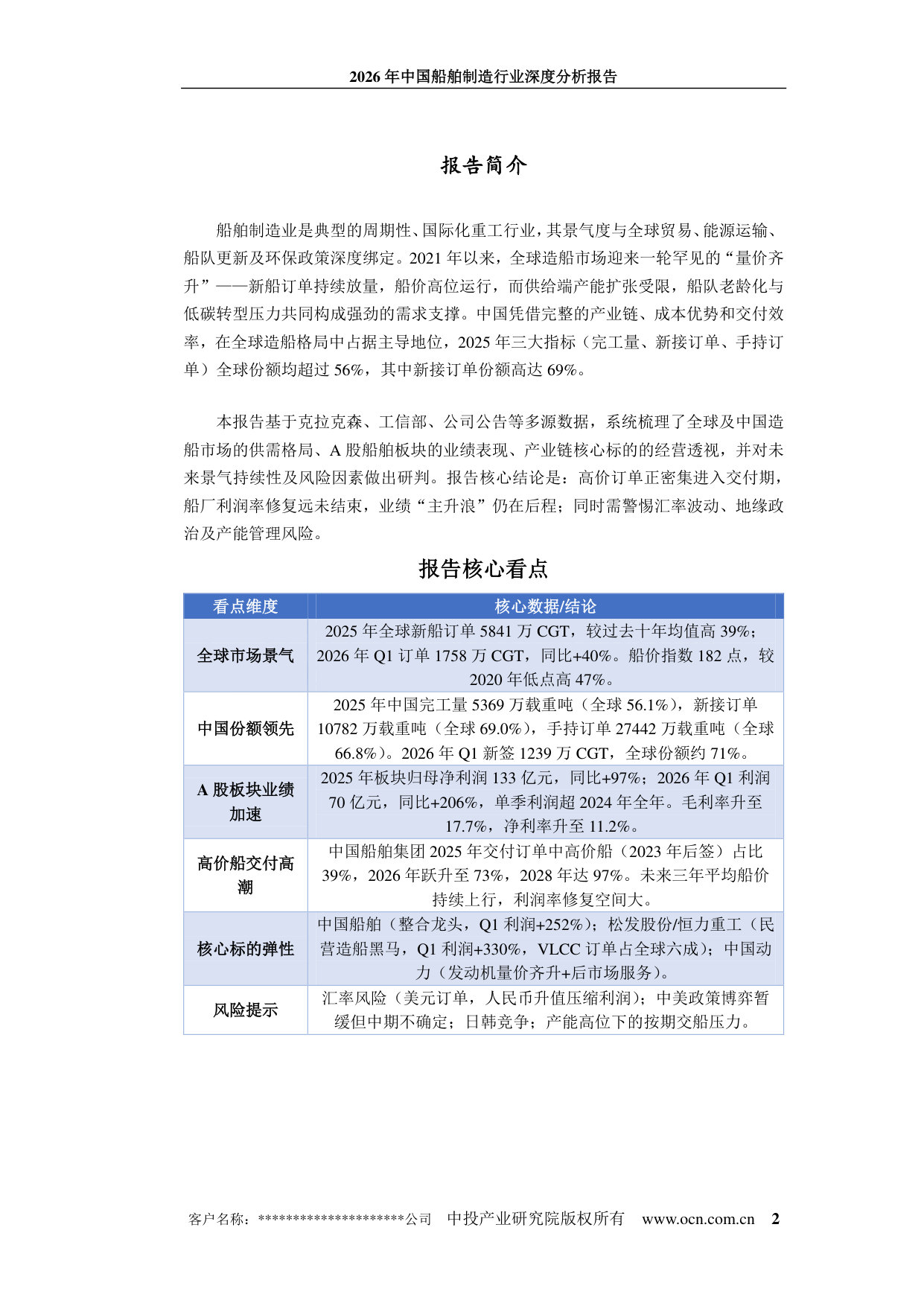 2026年中国船舶制造行业深度分析报告.pdf 第2页