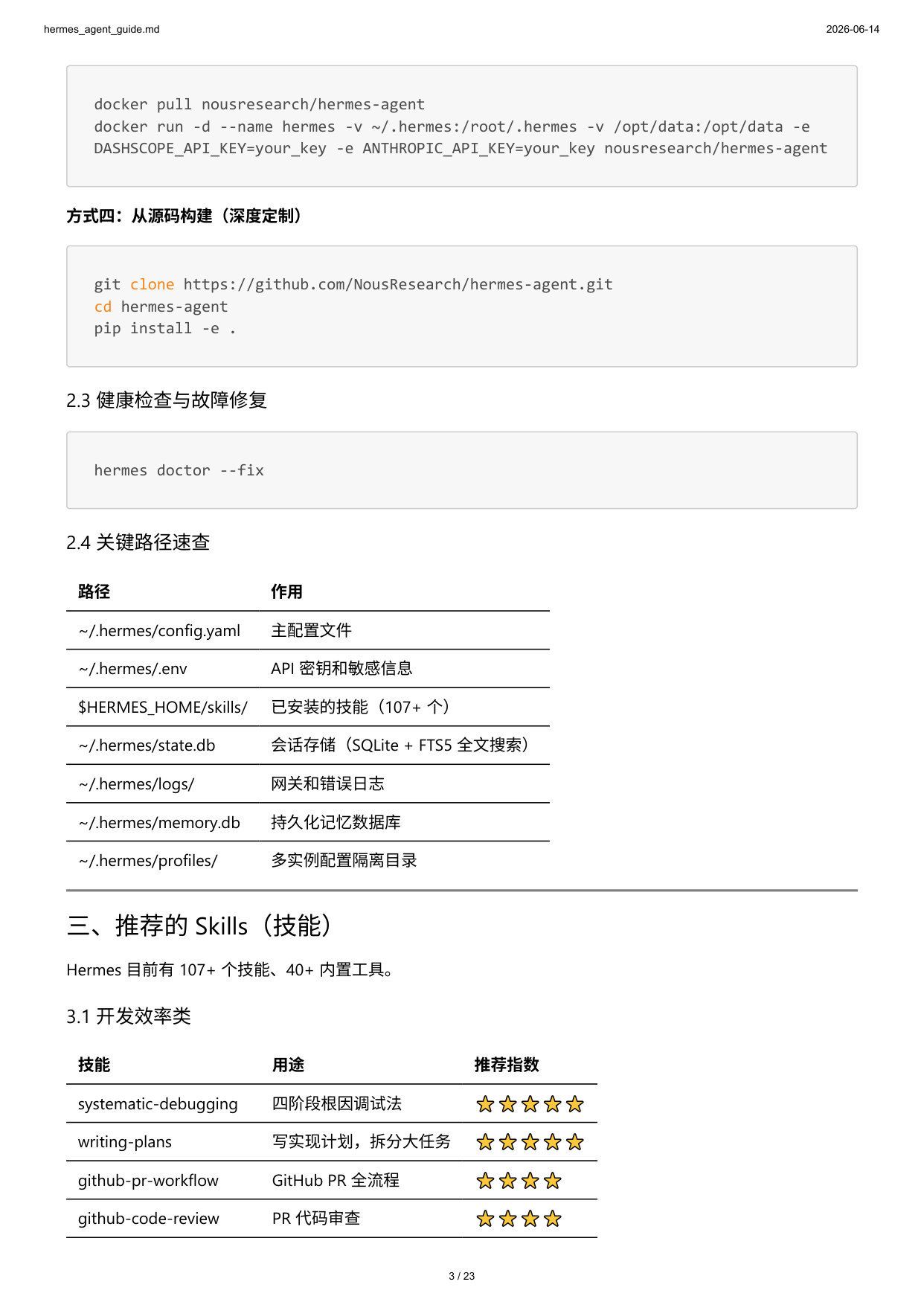 HermesAgent完全技术参考手册从入门到生产部署.pdf 第3页